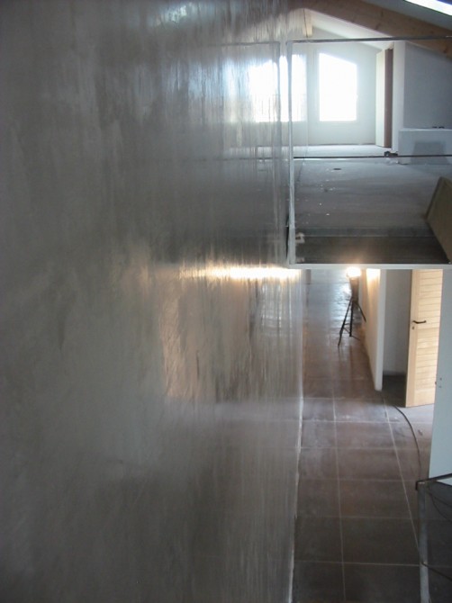 Mur de chaux vernie
